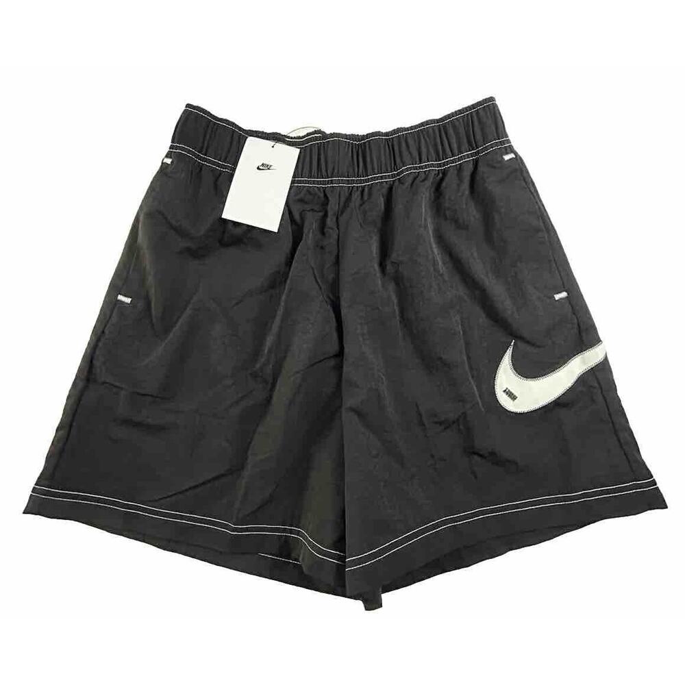 Nike Women's Swoosh Woven Easy Shorts Black Size XS DM6752-010 New $50